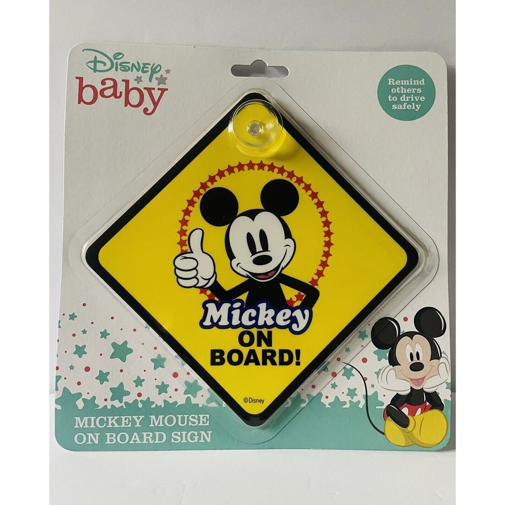 Disney Mickey Mouse on board sign new suction window gift